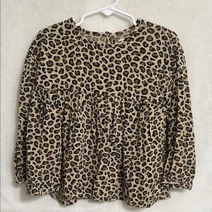 Old Navy Leopard Print Kids Blouse